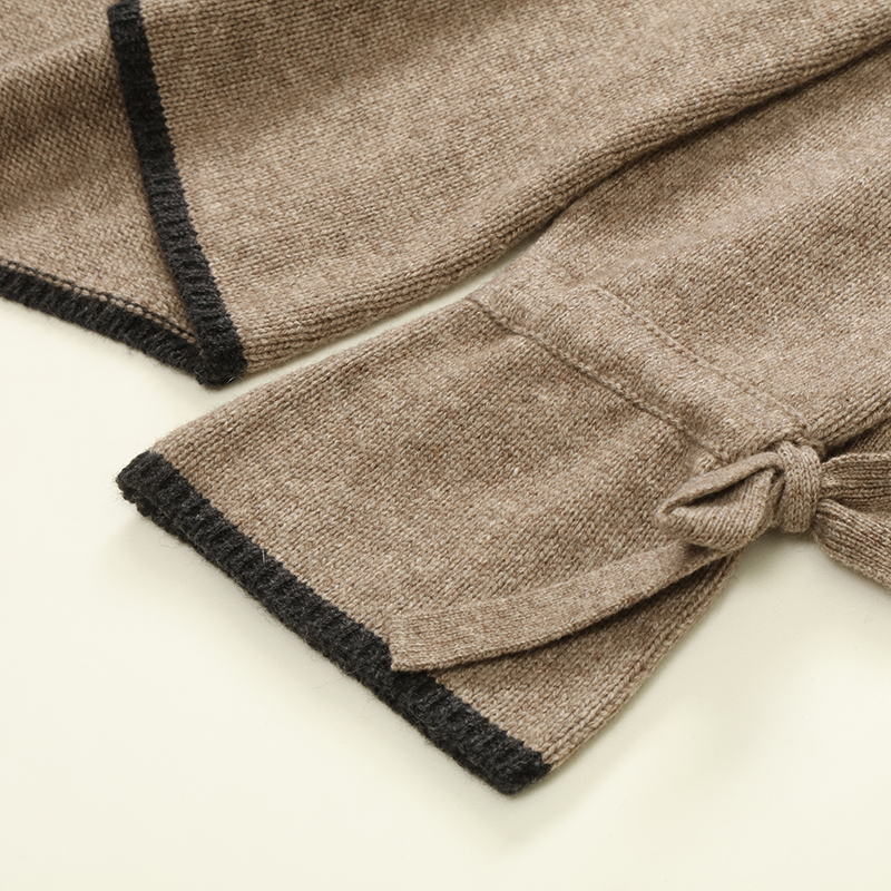 秋冬 OEM 工厂定制长袖高领羊绒混纺女士套头针织毛衣