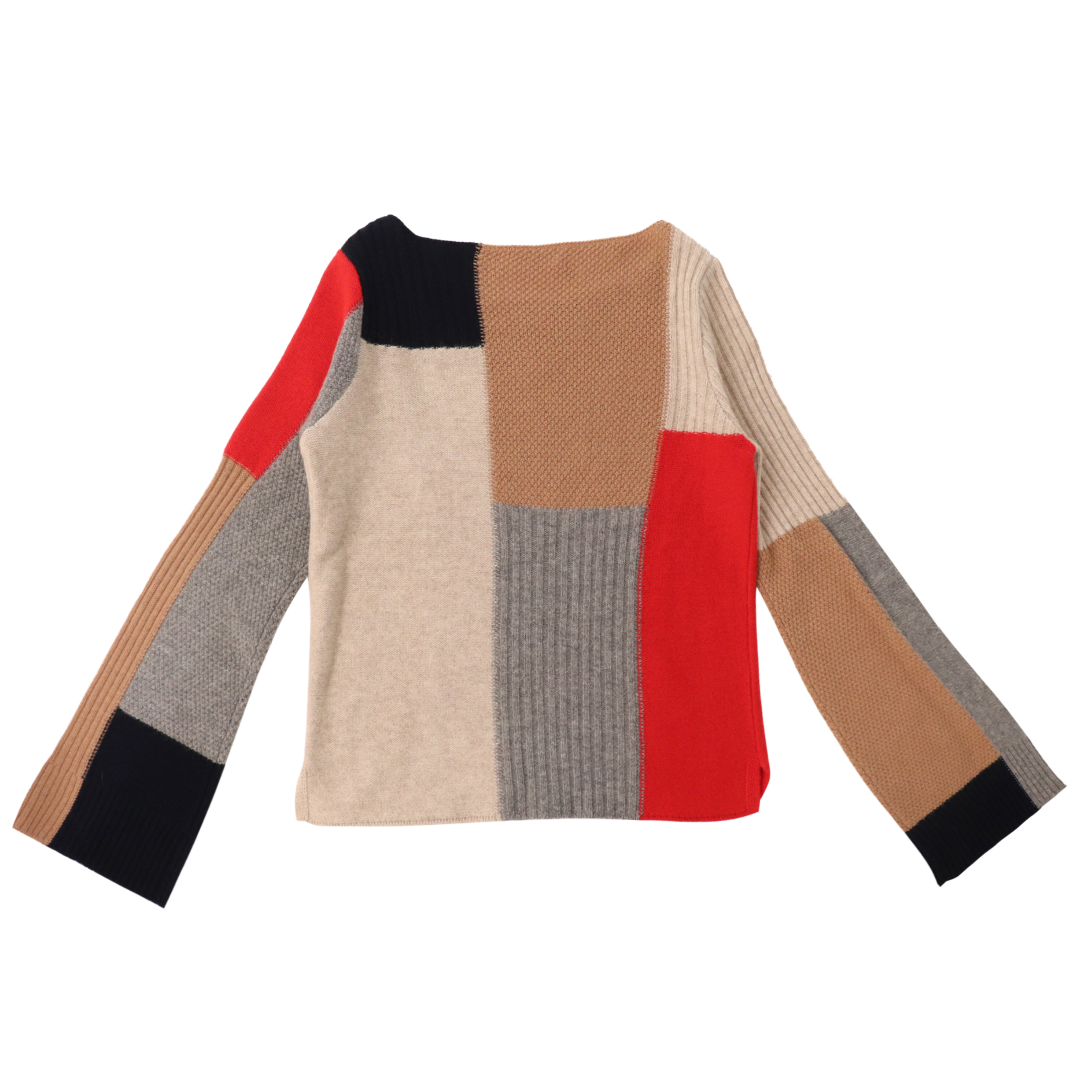 秋冬 OEM 工厂定制长袖对比色羊毛女式套头针织毛衣