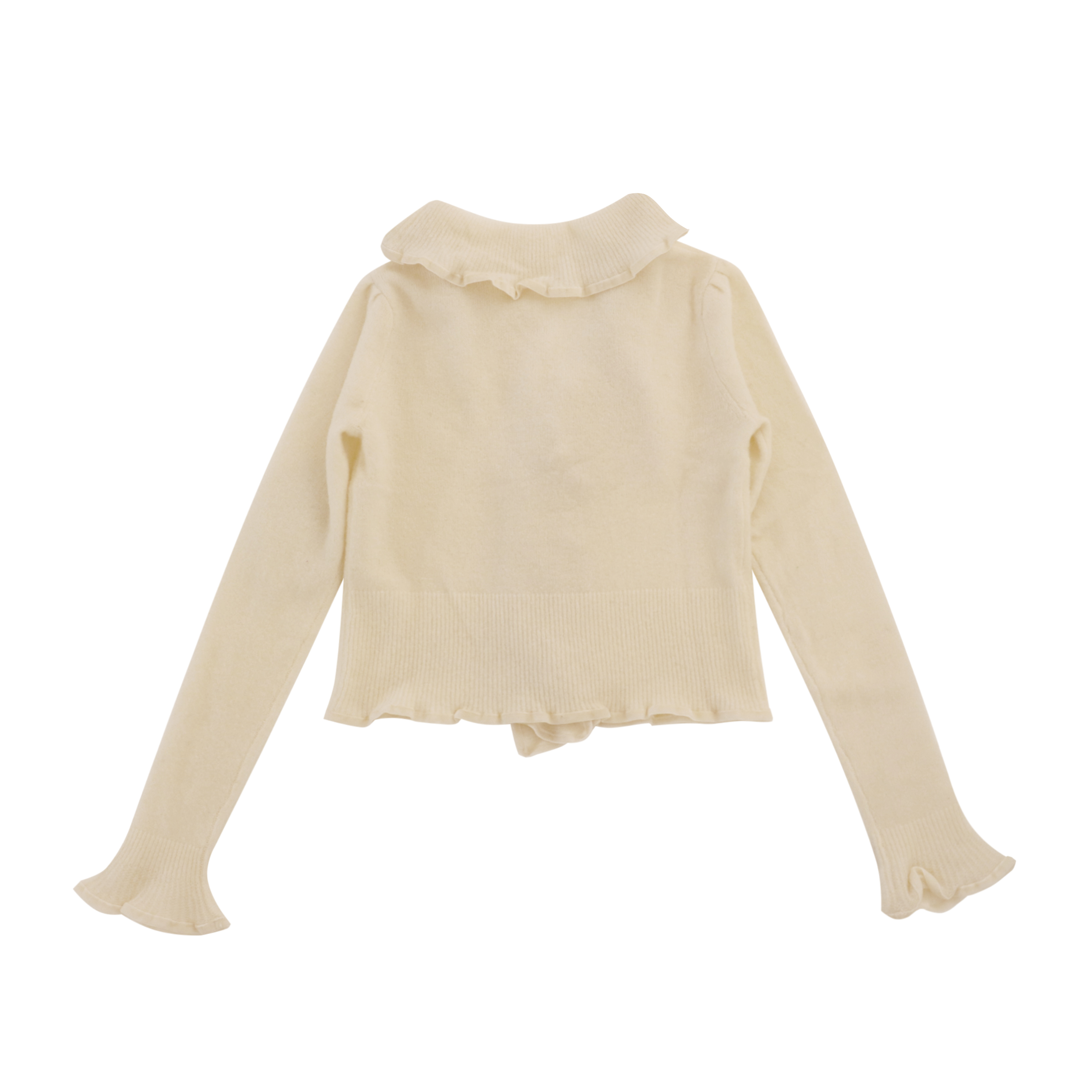 OEM 工厂定制白色叶子袖女士女士短针织毛衣开衫