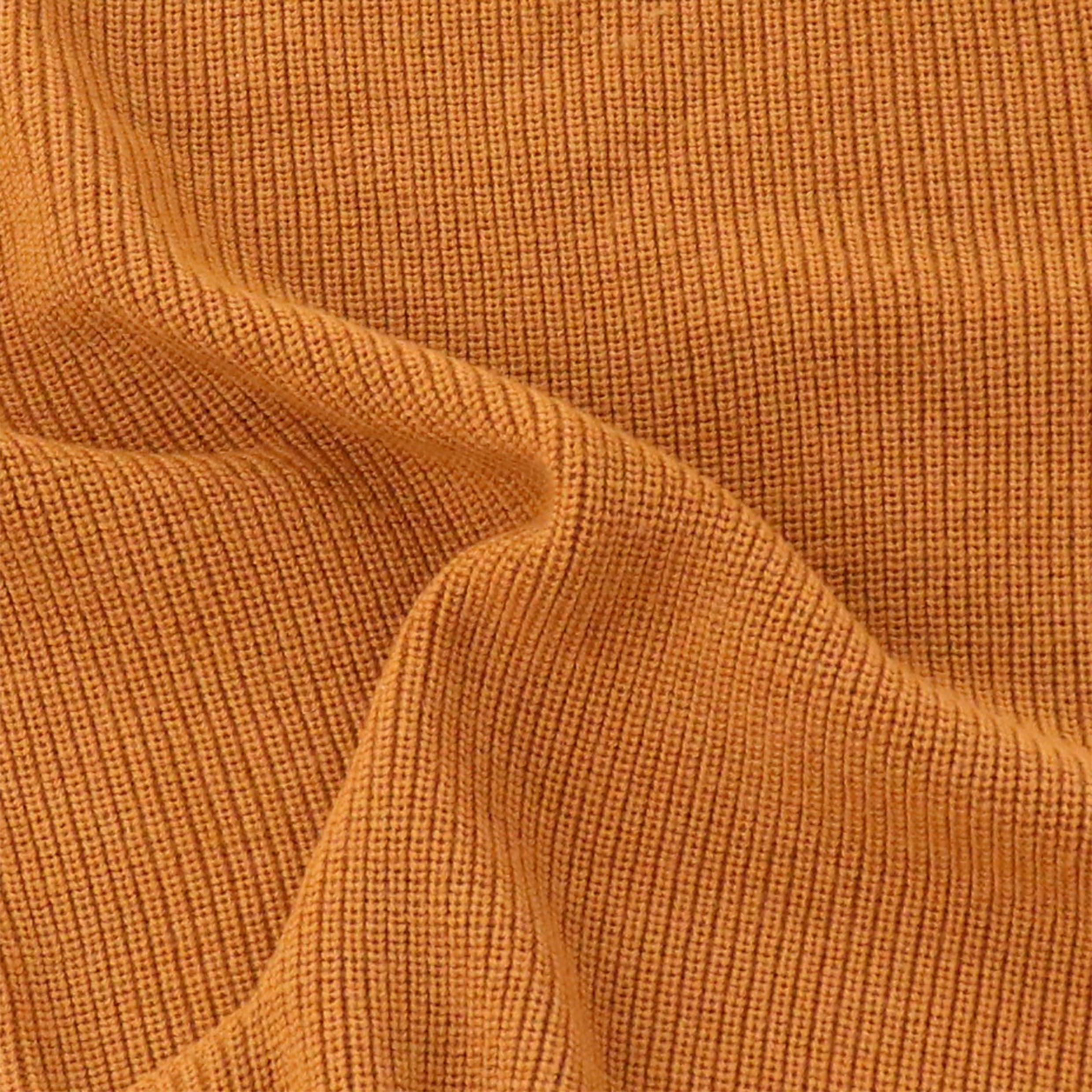 秋冬 OEM 制造商定制长袖圆领卡其色不规则女士套头针织毛衣