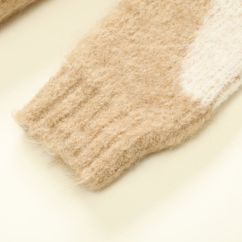 秋冬 OEM 工厂定制羊毛长袖女套头衫针织提花毛衣 