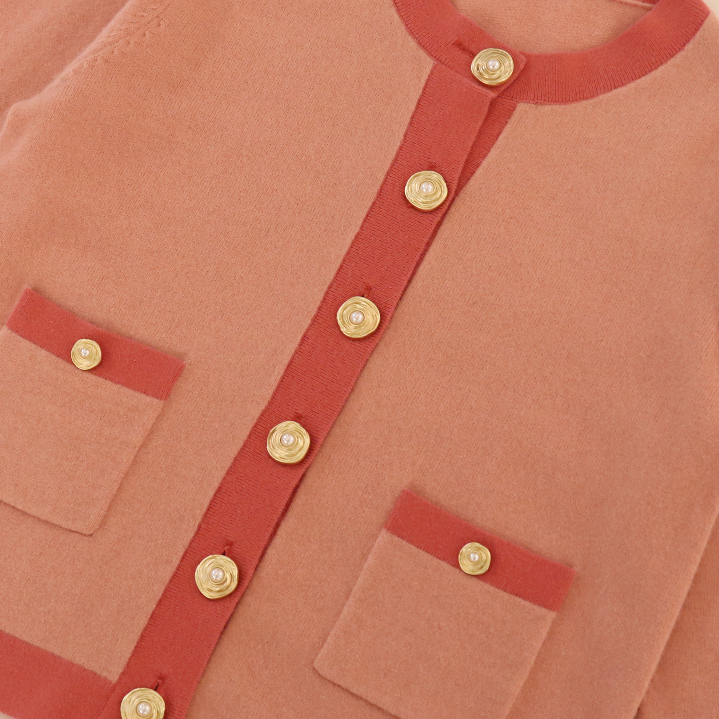 OEM定制冬季长袖毛衣开衫上衣裙两件套女士针织套装