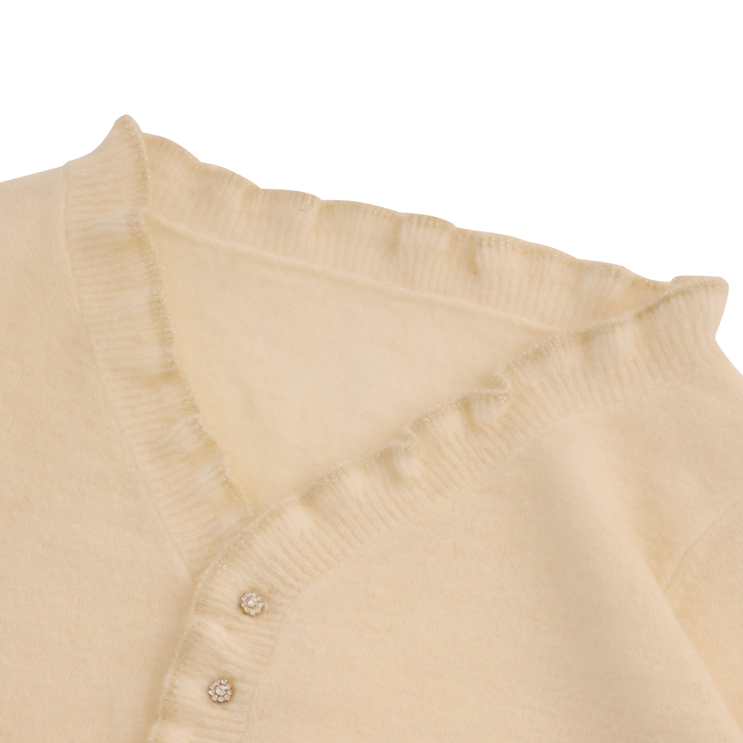 OEM 工厂定制白色长袖米色女士女士短款修身针织毛衣开衫