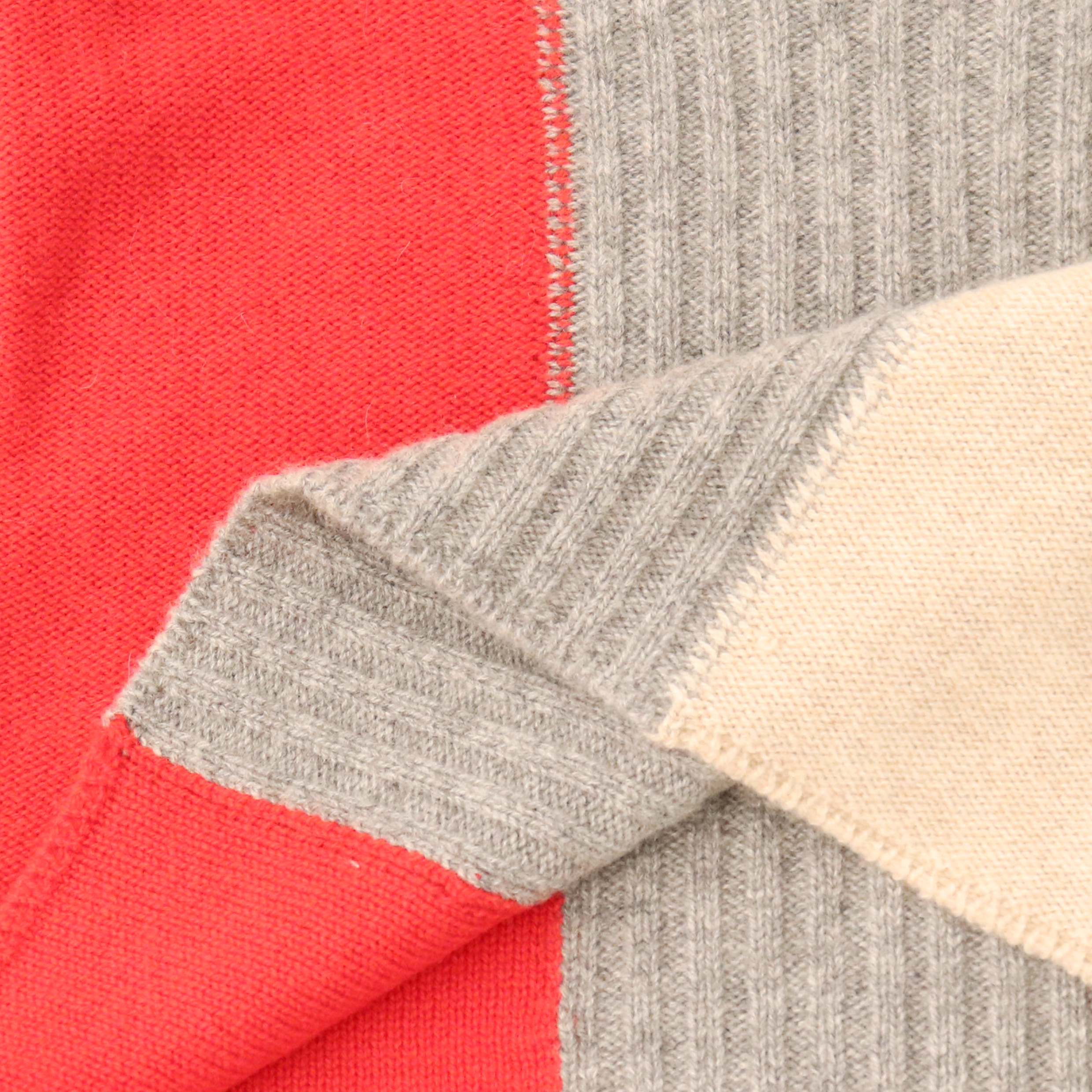 秋冬 OEM 工厂定制长袖对比色羊毛女式套头针织毛衣