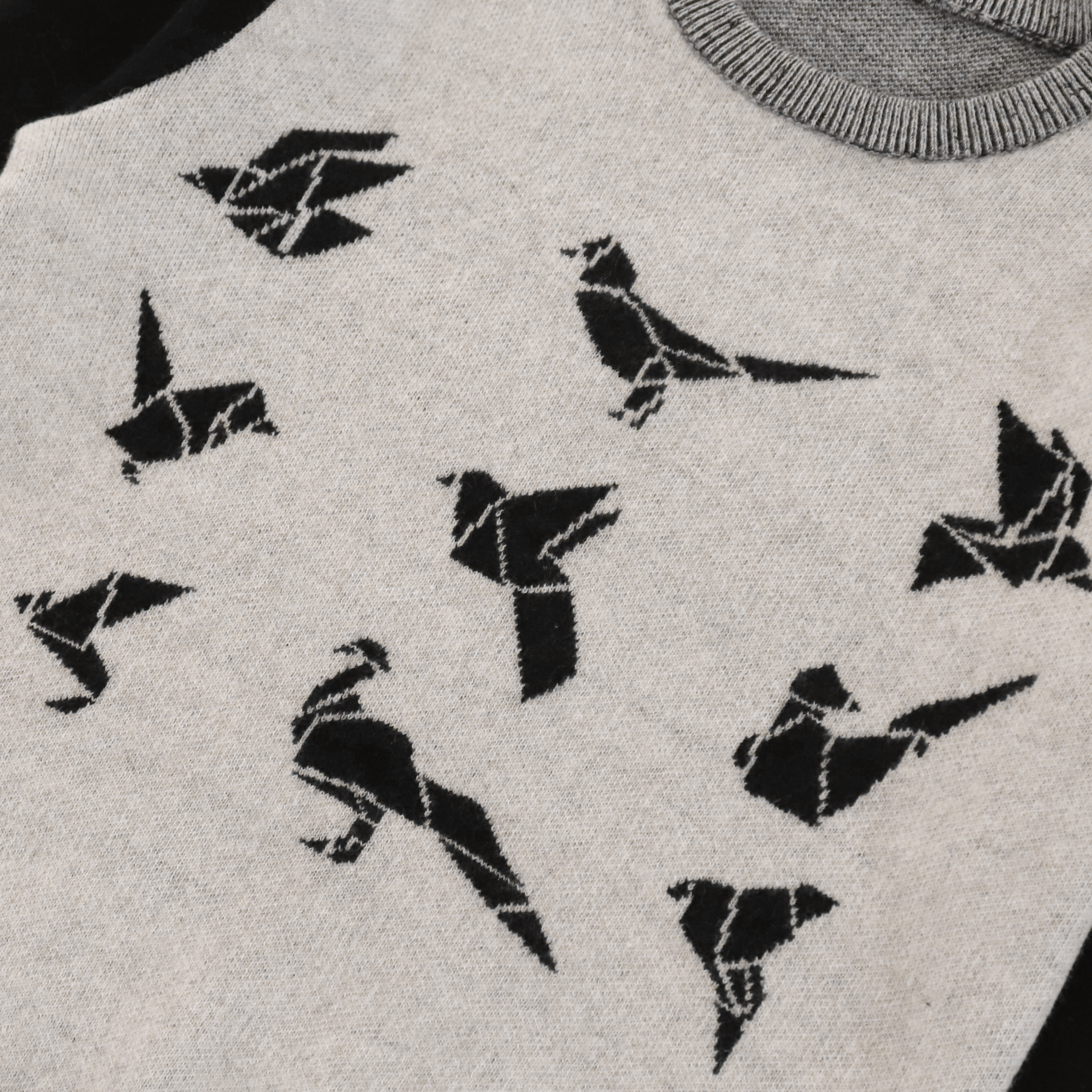 秋冬 OEM 制造商定制长袖印花对比色女式套头针织毛衣