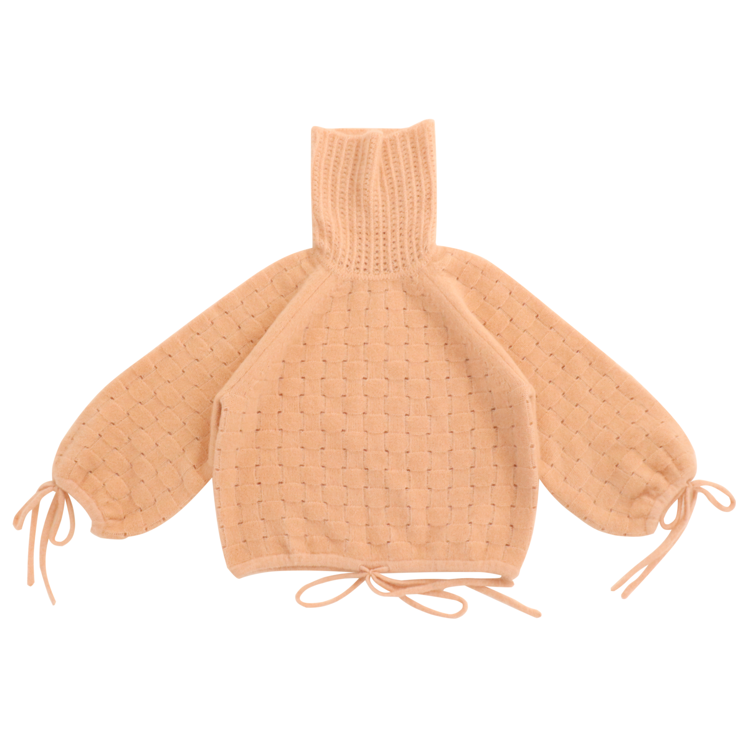 秋冬 OEM 工厂定制长袖高领柔软短款女士套头针织毛衣