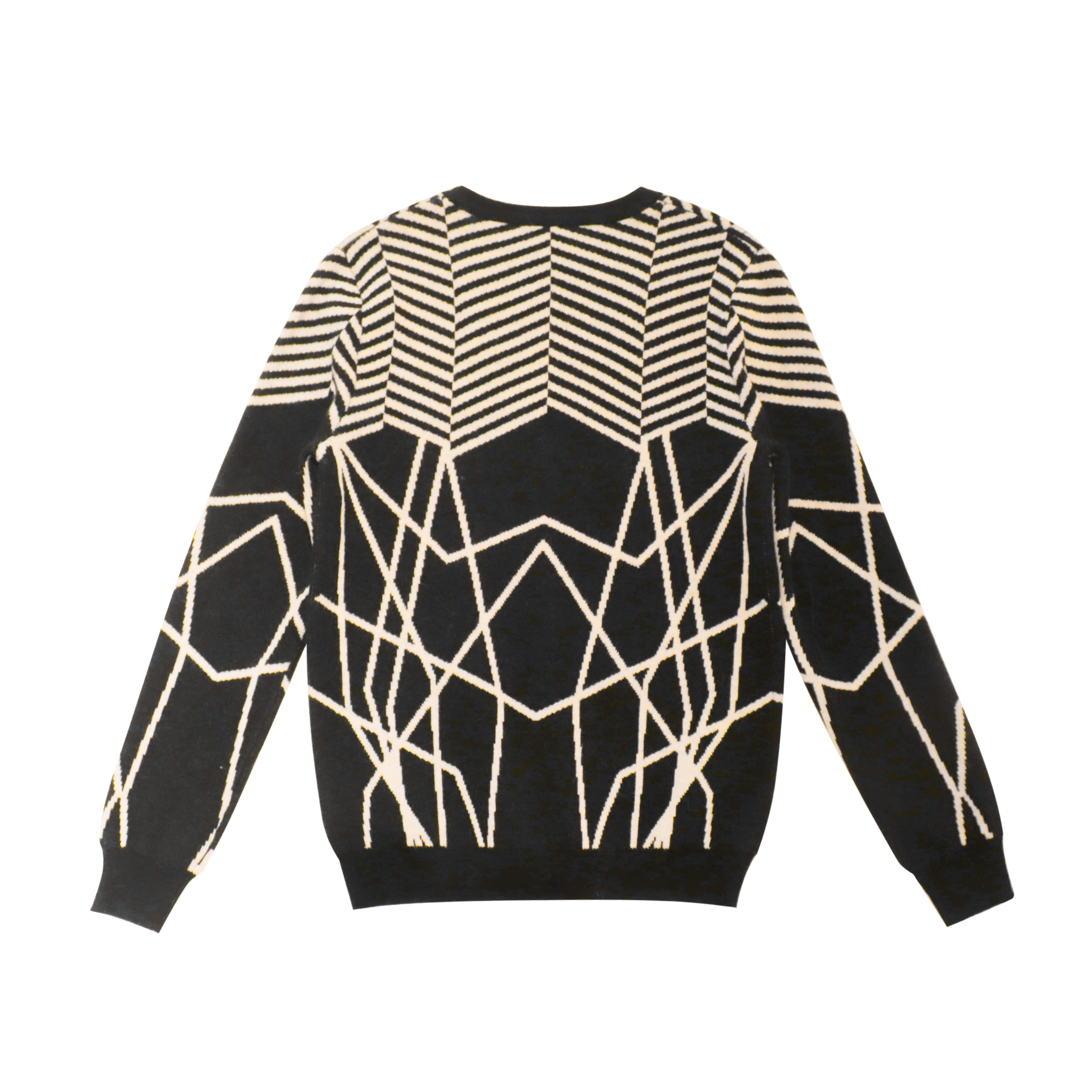 OEM 定制黑色印花长袖羊毛女士女士针织毛衣外套开衫