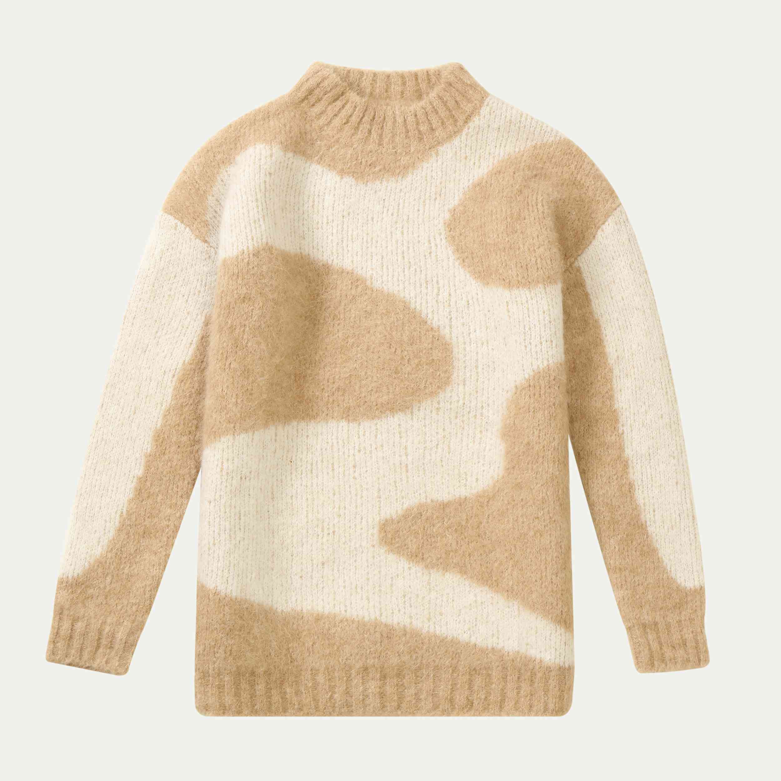 秋冬 OEM 工厂定制羊毛长袖女套头衫针织提花毛衣 