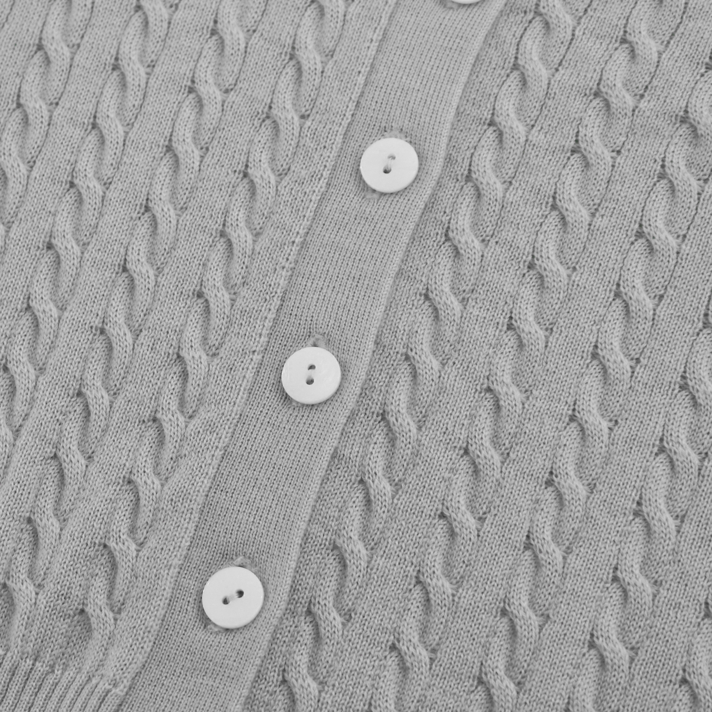 定制春季纯色长袖羊毛女士女士针织毛衣外套开衫