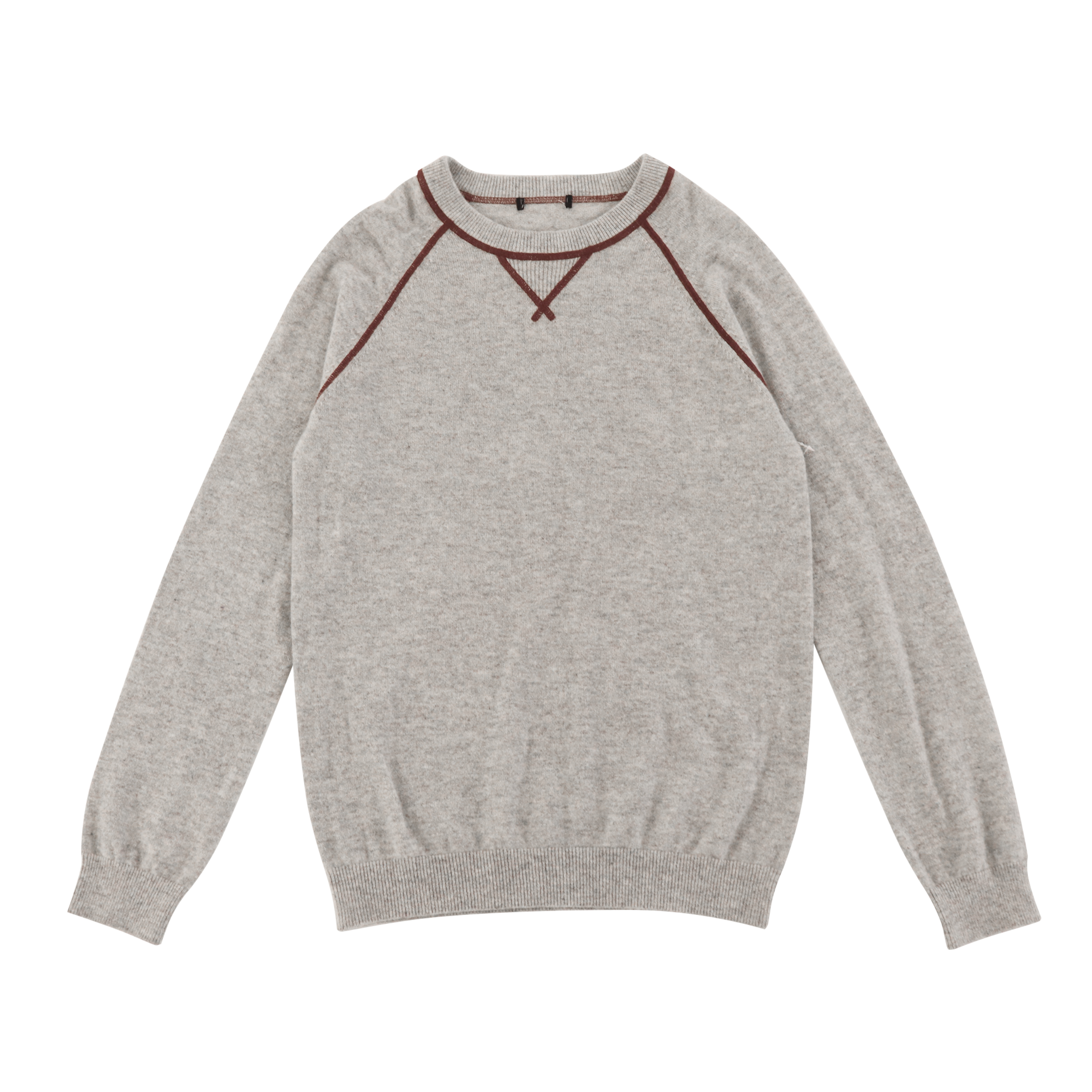 秋冬 OEM 工厂定制灰色长袖女士套头针织毛衣