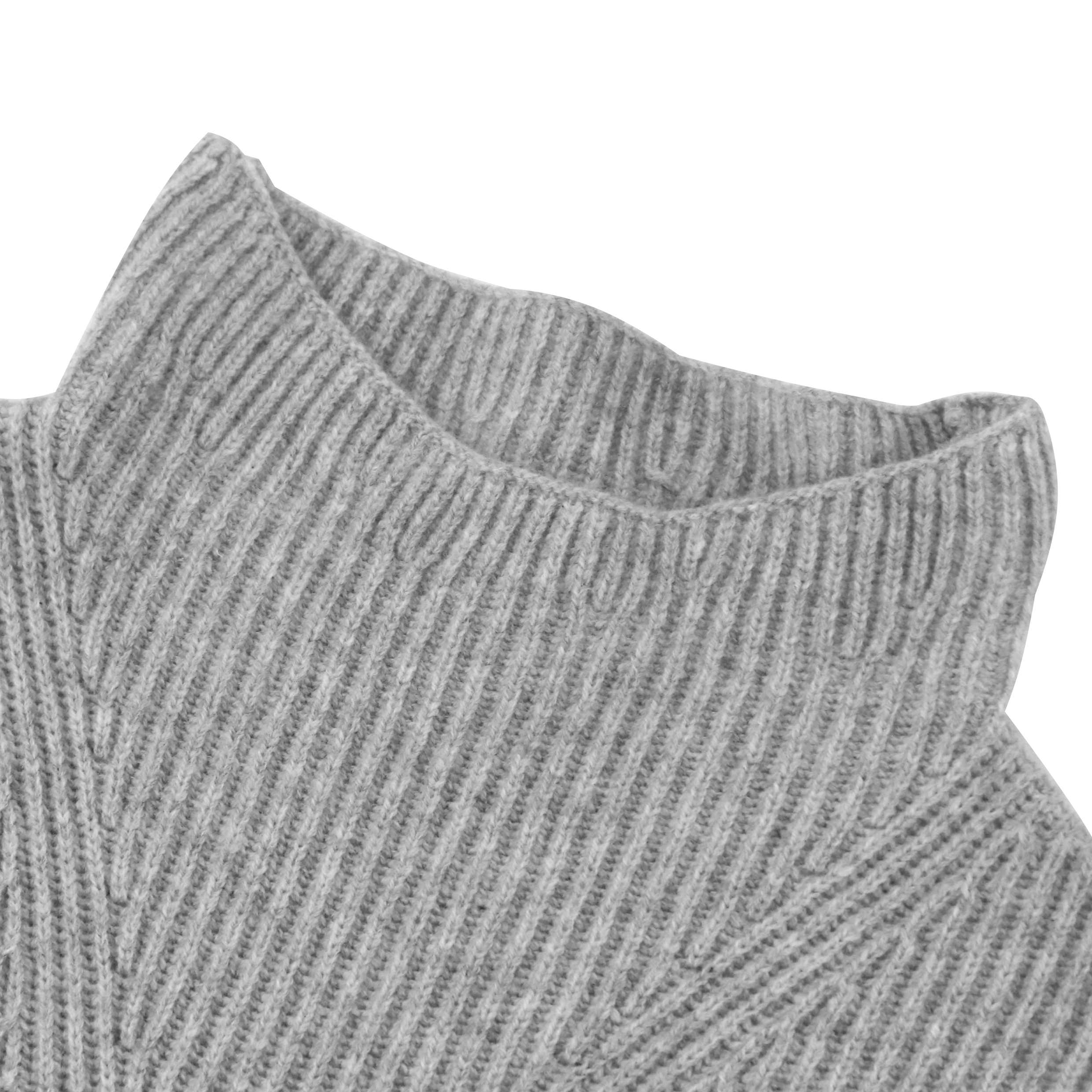 OEM 工厂定制女式高领 100% 羊绒针织无袖套头毛衣背心 