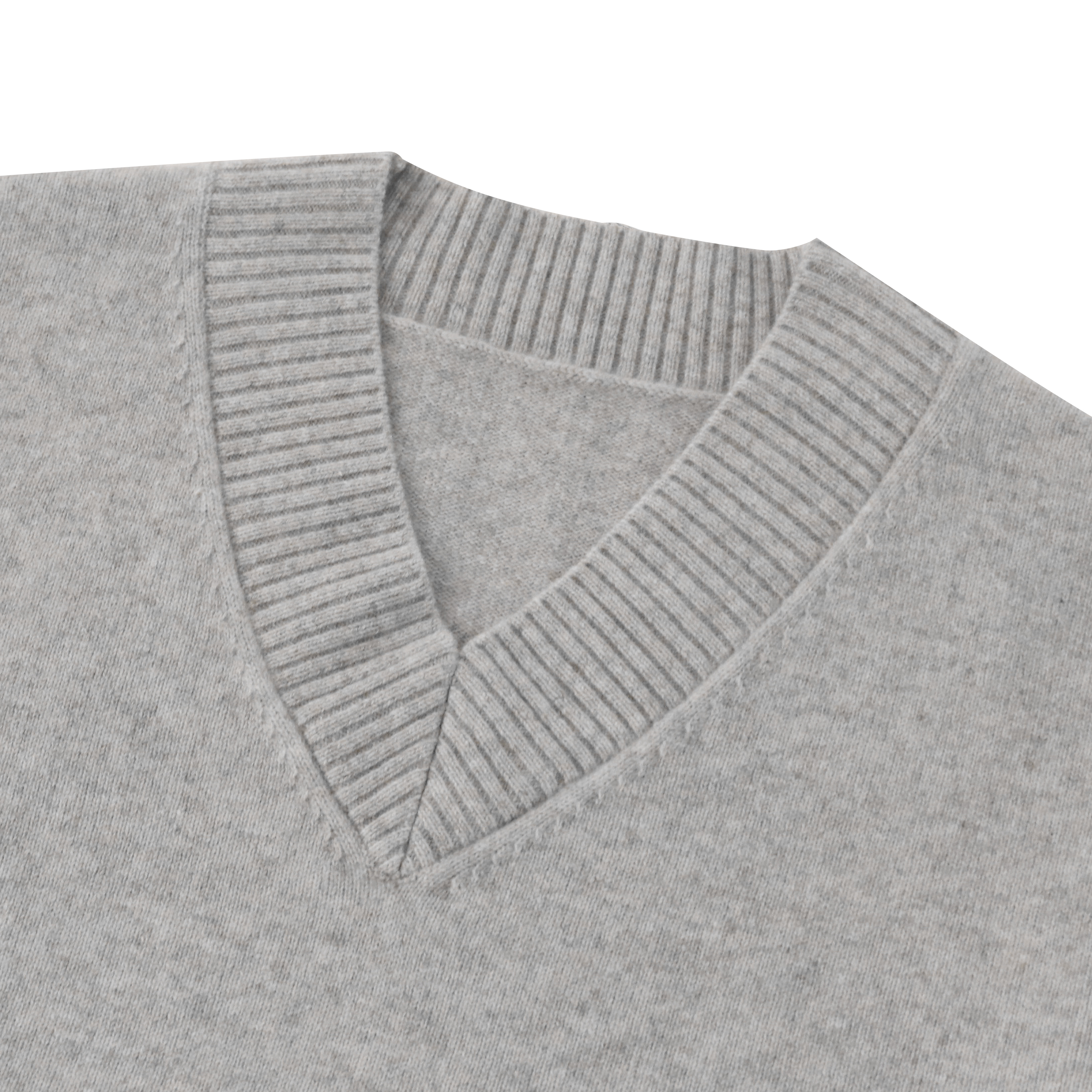 秋冬 OEM 工厂定制长袖灰色 100% 羊绒女式套头针织毛衣