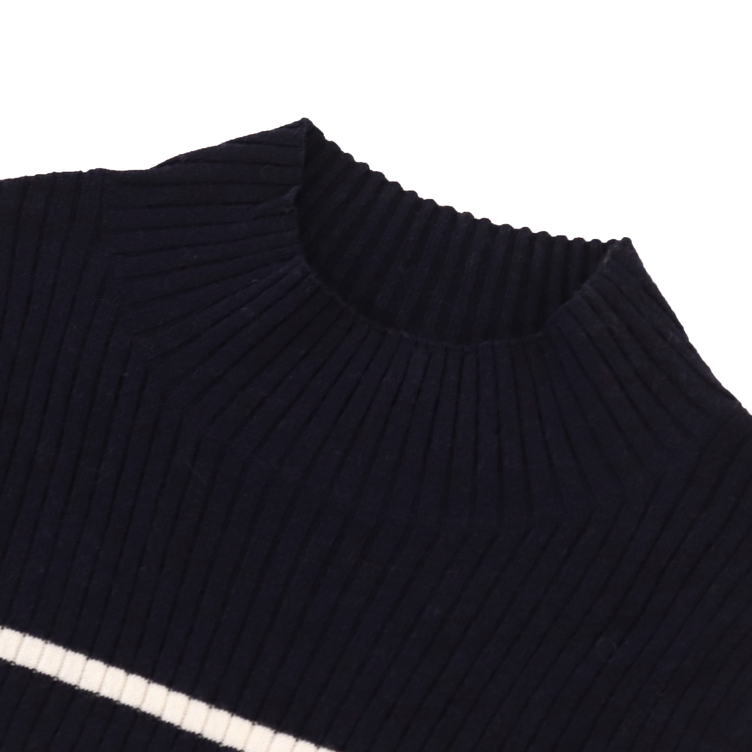 秋冬 OEM 工厂定制短袖条纹女套头衫针织毛衣连衣裙