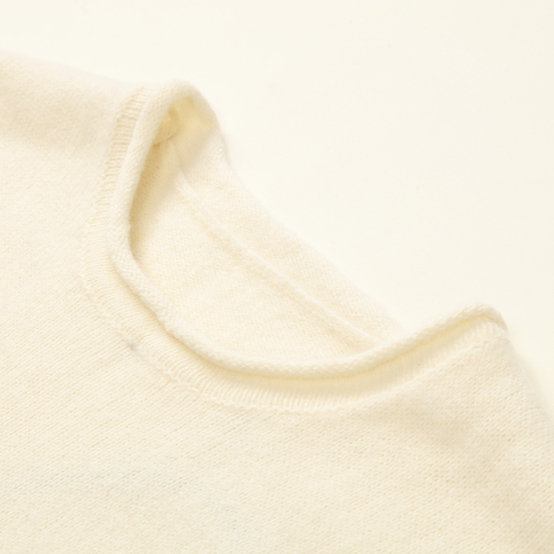 钩针羊驼毛混纺套头衫