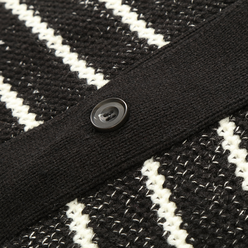 OEM工厂定制秋冬单排扣男士针织毛衣开衫